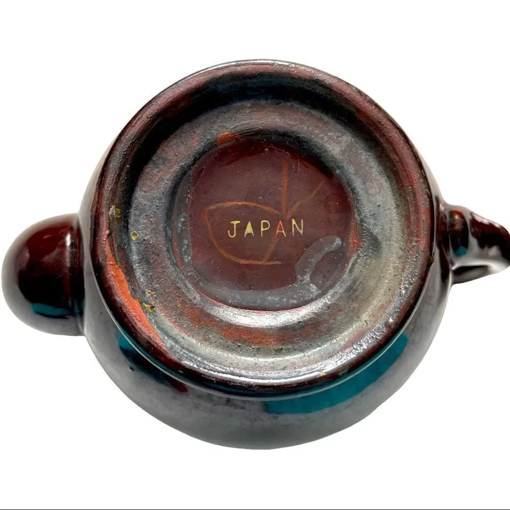 Japan 1940’s Vintage Moriage Brown Teapot LARGE